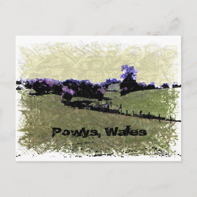 Powys Doodle Postcard (Front)
