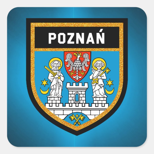 Poznań Flag Square Sticker (Front)