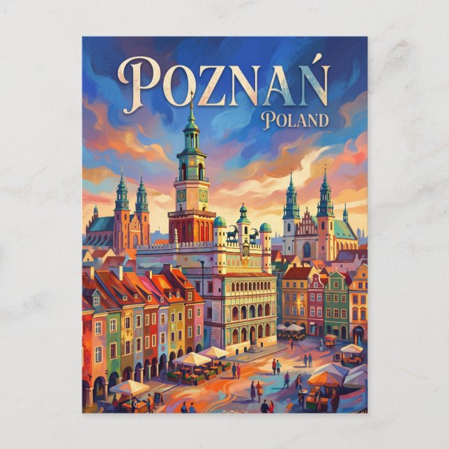 Poznań Poland Postcard (Front)