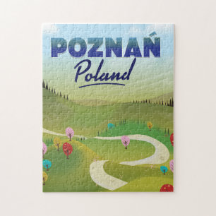 Poznań Poland Travel poster. Jigsaw Puzzle