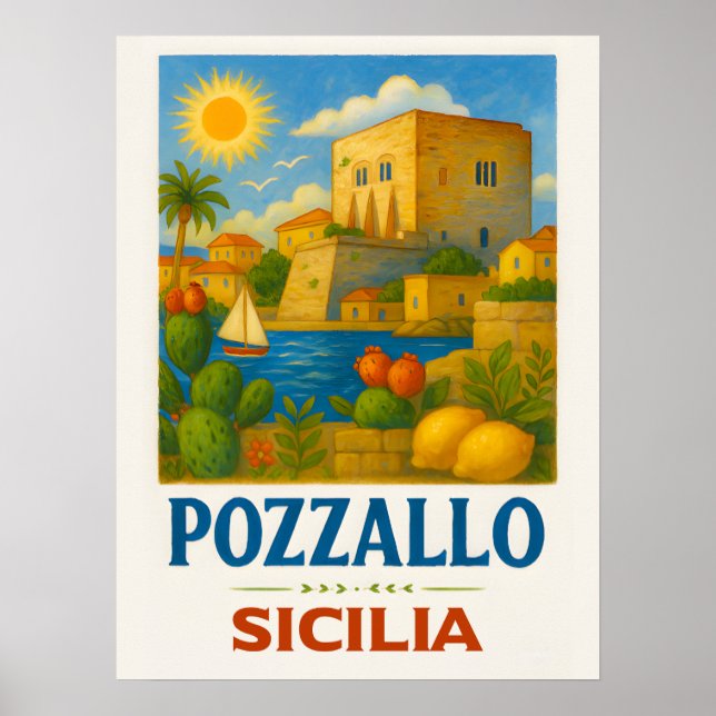 Pozzallo Sicilia featuring La Torre Cabrera Poster (Front)