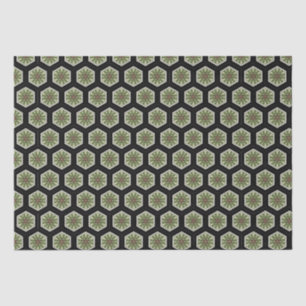PP 197 Decorative Green Hexagon Tissue Paper