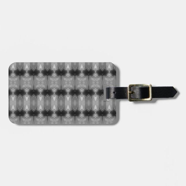 PP Ikat 2 B&W Luggage Tag (Front Horizontal)