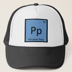 Pp - Peruvian Paso Chemistry Element Symbol Tee Trucker Hat