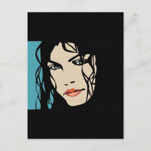 PPA0156 BLACK HAIR BEAUTY SALON SPA FASHION STYLE POSTCARD