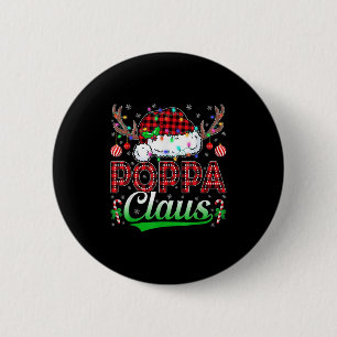 Ppa Claus Christmas Lights Matching Family Xmas Pa 6 Cm Round Badge