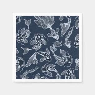 PPaper Napkin with Beautiful Marine Life Coastal