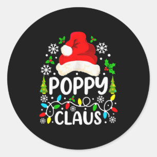 Ppy Claus Funny Christmas Family Matching Classic Round Sticker