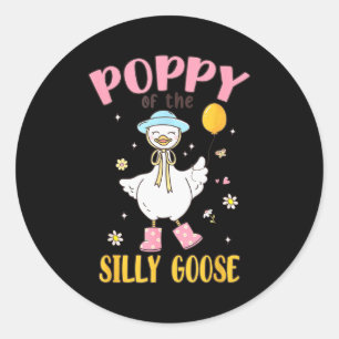Ppy Of The Silly Goose First Birthday Family Match Classic Round Sticker