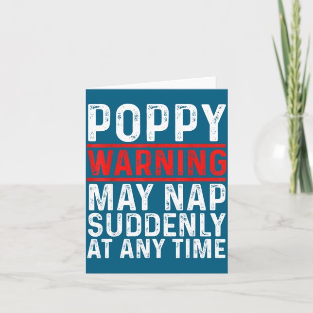 Ppy Warning May Nap Suddenly At Any Time For Grand Card (Front)
