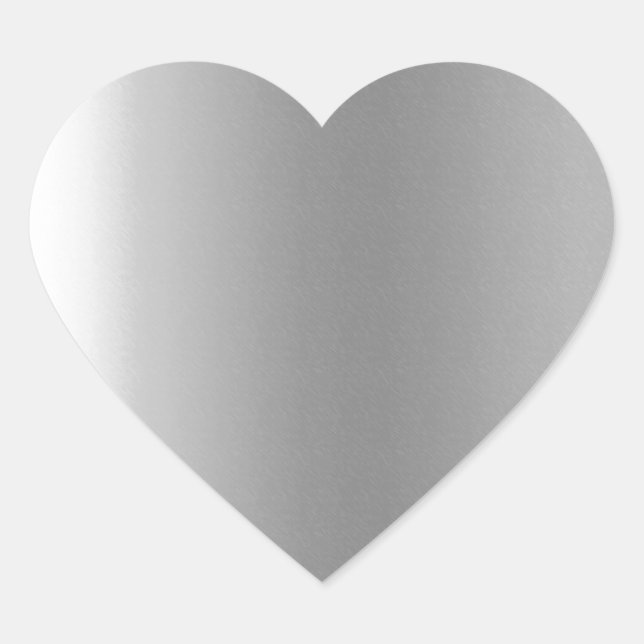 Pr103 SILVER GLEAM SHINY BACKGROUNDS TEMPLATES DIG Heart Sticker (Front)