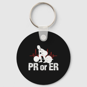 Pr Or Er Funny Weightlifting Bodybuilding Apparel  Key Ring