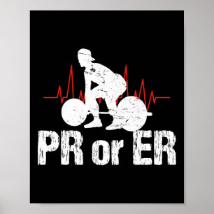 Pr Or Er Funny Weightlifting Bodybuilding Apparel Poster