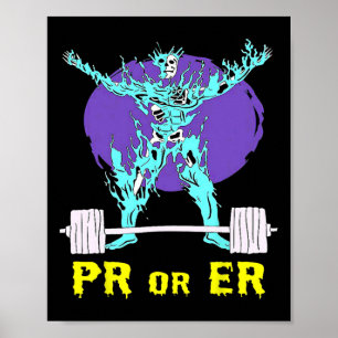 Pr Or Er Gym Weightlifting Bodybuilding Musclebuil Poster