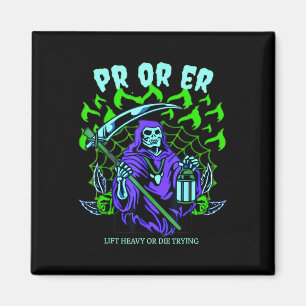 Pr Or Er Gym Weightlifting Bodybuilding Spooky Hal Magnet