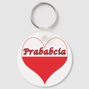 Prababcia Polish Heart Key Ring