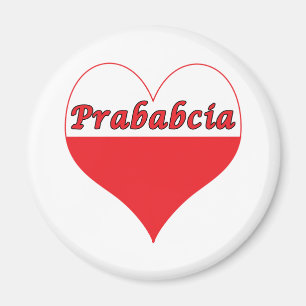 Prababcia Polish Heart Magnet