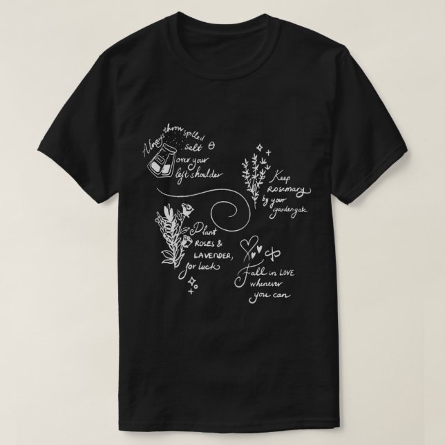 Practical Magic Spell Salt Rosemary Lavender Love  T-Shirt (Design Front)