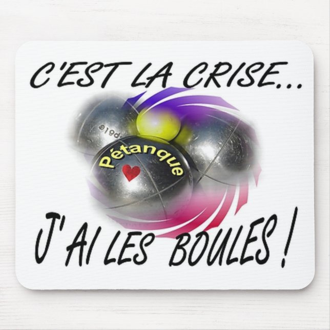 Practical Petanque design Mouse Pad (Front)