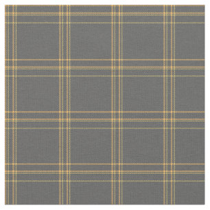 Practical tartan plaid grey yellow cell lumberjack fabric