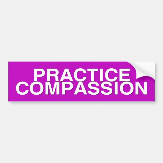 practice compassion bumper sticker (Front)