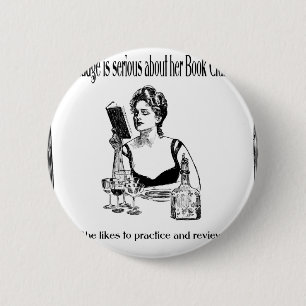 Practice For Book Club Vintage Design 6 Cm Round Badge