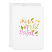 Practice Makes Perfect Motivational Quote Design