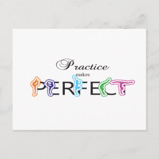 Practice makes Perfect Postcard