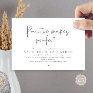 Practice makes perfect, Wedding Rehearsal Dinner Invitation