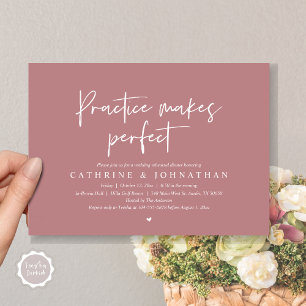 Practice makes perfect, Wedding Rehearsal Dinner Invitation