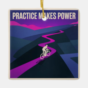 Practice Makes Power Ceramic Ornament