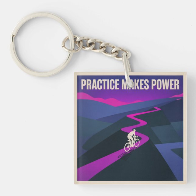 Practice Makes Power Key Ring (Front)