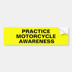 Practice Motorcycle Awareness Bumper Sticker