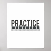 practice piano decorative motivational decor