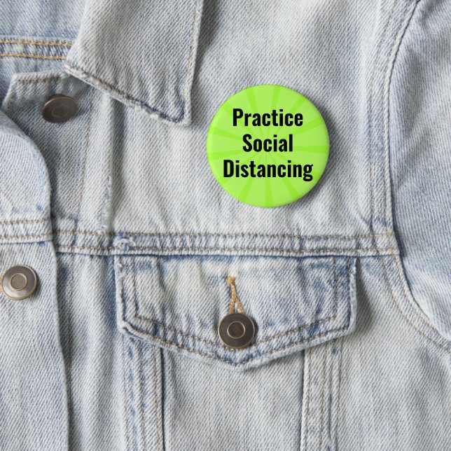 Practice Social Distancing Personal Hygiene 6 Cm Round Badge (In Situ)