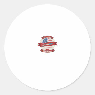Practice Socialism Distancing Funny Conserva Classic Round Sticker