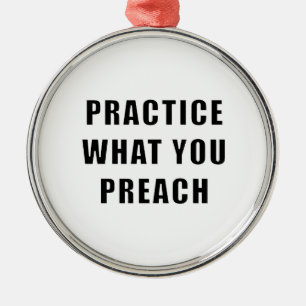 Practice What You Preach Metal Tree Decoration