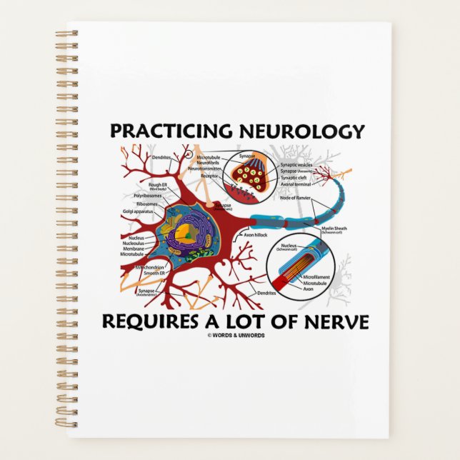 Practicing Neurology Requires A Lot Of Nerve Geek Planner (Front)