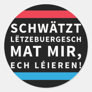 Practise Luxembourgish Black Sticker