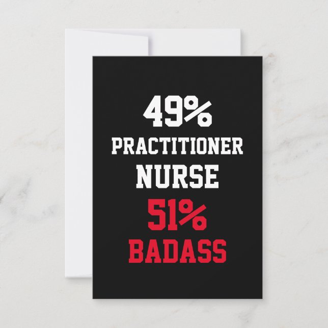 Practitioner Nurse Badass Card (Front)