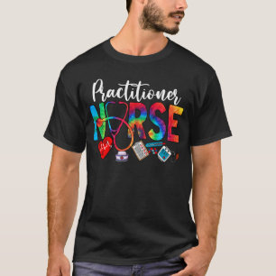 Practitioner Nurse Tie Dye Love Heart Stethoscope T-Shirt