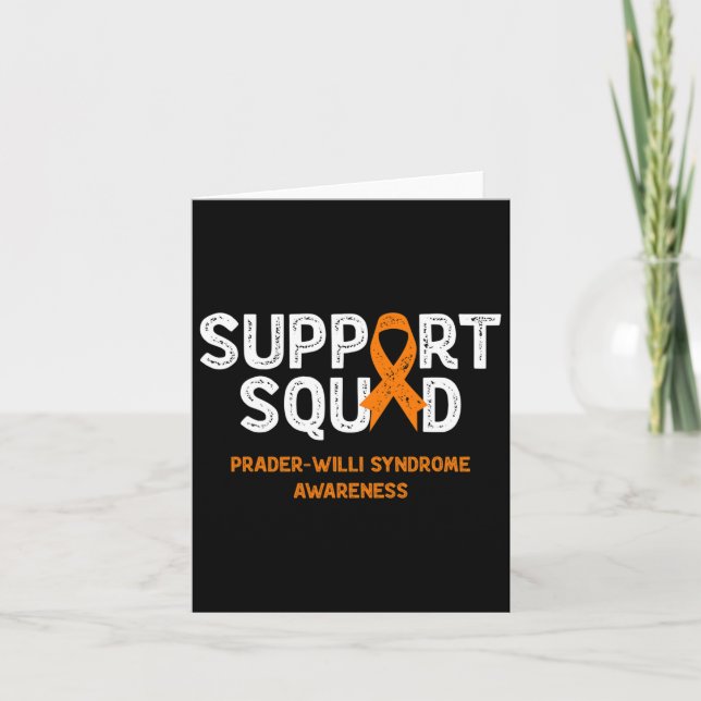 Prader-willi Syndrome Awareness Day Support Squad  Card (Front)