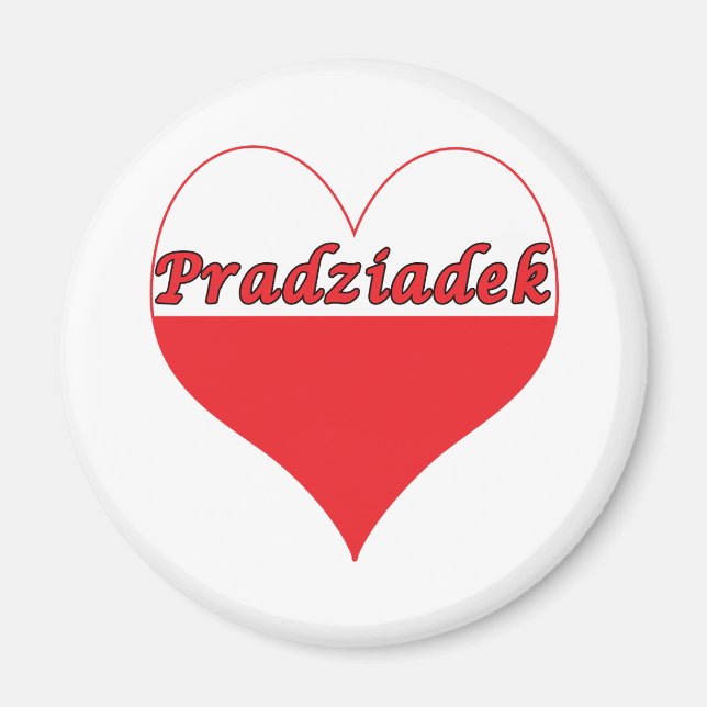 Pradziadek Polish Heart Magnet (Front)