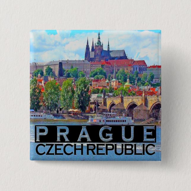 Prague 15 Cm Square Badge (Front)