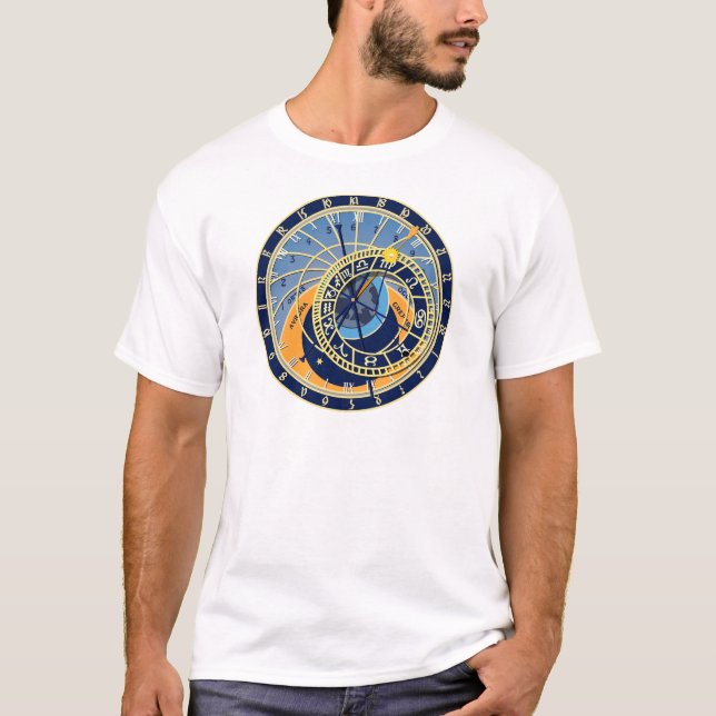 Prague Astrological Clock T-Shirt (Front)