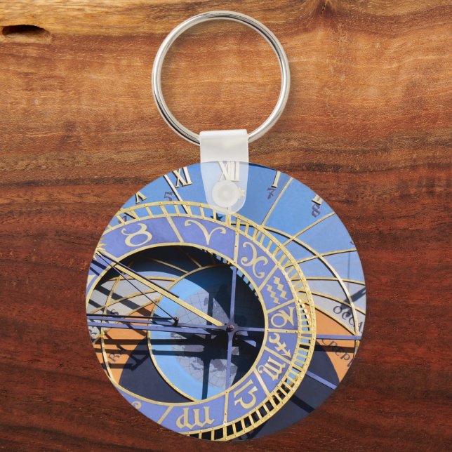 Prague - Astronomical Clock, Czechia Orloj / Praha Key Ring (Front)