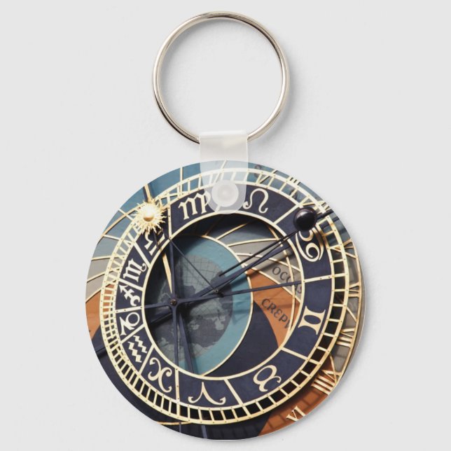 prague astronomical clock keychain (Front)
