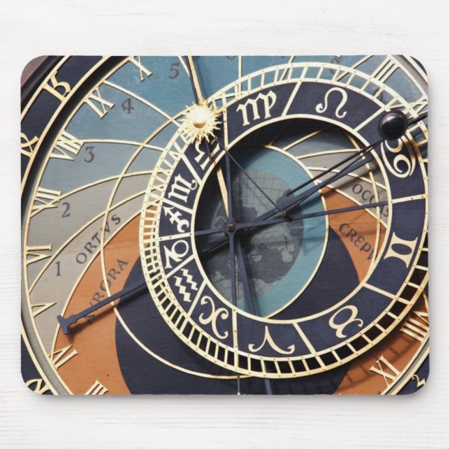 prague astronomical clock Mousepad (Front)
