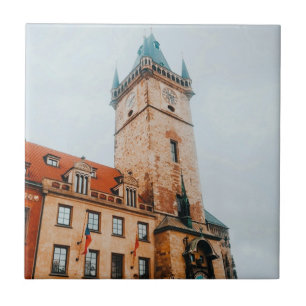 Prague Astronomical Clock, Old Town Square Czechia Ceramic Tile