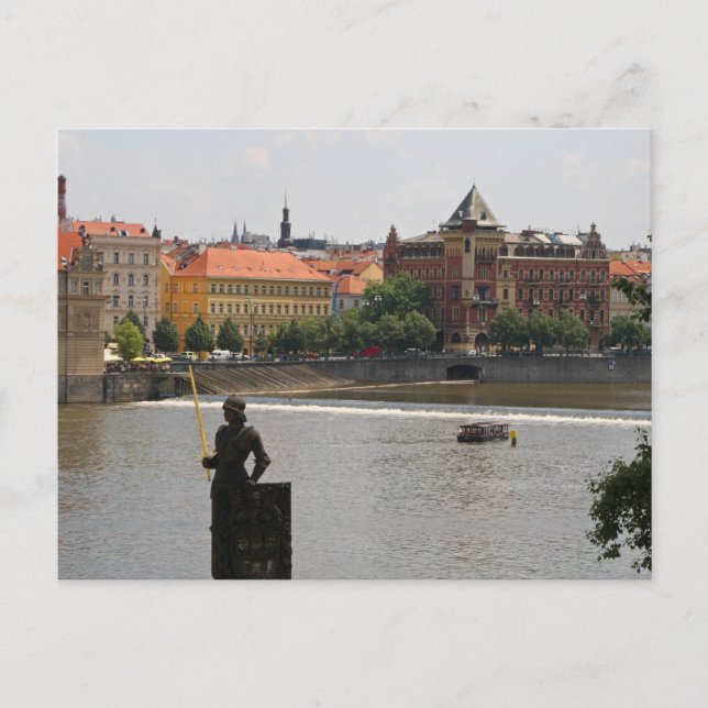 Prague by the Moldava River Postcard (Front)
